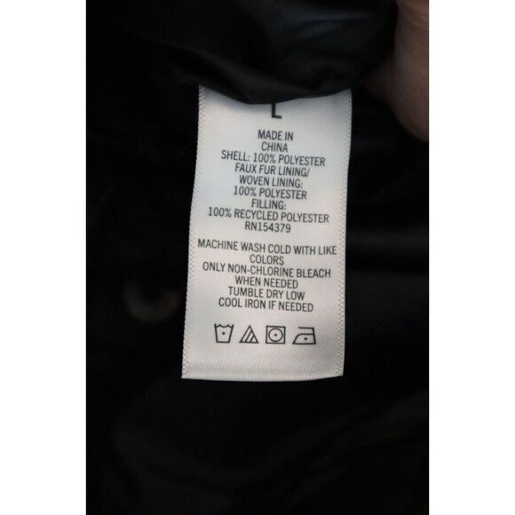 Aéropostale 8681 Women's Sz L Black Oversized Quilted Hooded Puffer Jacket - Picture 5 of 7